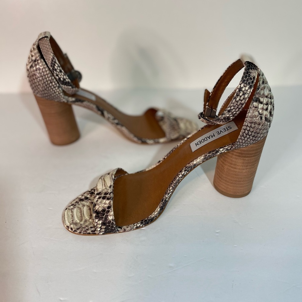 Steve Madden Sara Snakeskin Sandals size 8 NWOT - Picture 2 of 11